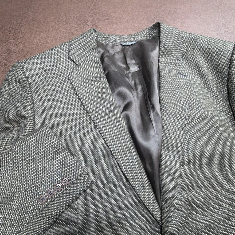 ZANELLA Italy Silk Blend Sport Coat Blazer Mens 44R Patterned Woven Wedding MINT